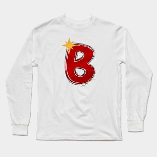 Letter B - Christmas Letter Long Sleeve T-Shirt